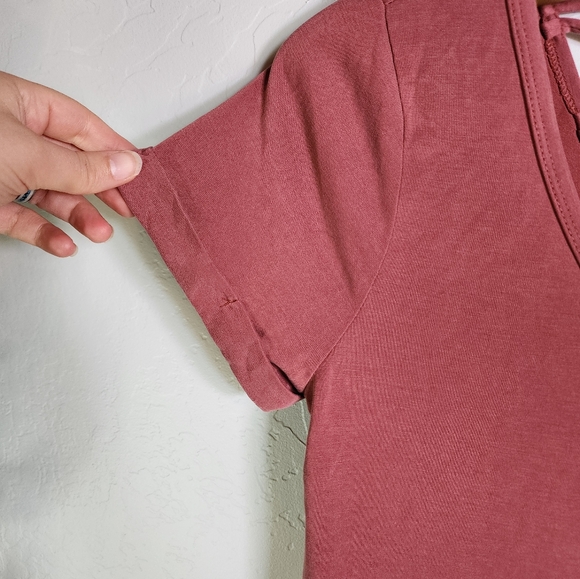 BKE Strappy Mini Dress With Pockets in Brick Size Small - Picture 5 of 12